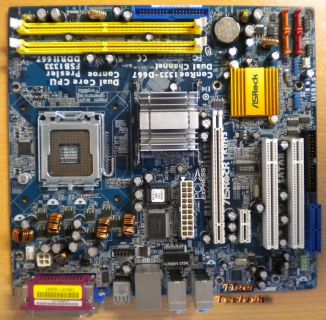 ASRock ConRoe1333-D667 Rev 1.03 Mainboard +Blende Sockel 775 VGA LAN Audio* m372