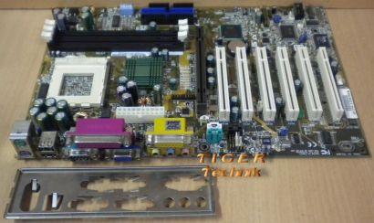 Asus CUSL2 Rev. 1.02 Mainboard Sockel 370 AGP PCI CNR Seriell + Blende* m384
