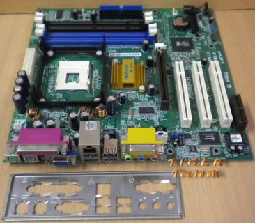 ASRock G PRO Rev. 1.02 Mainboard Sockel 478 AGP PCI AMR VGA + Blende* m387