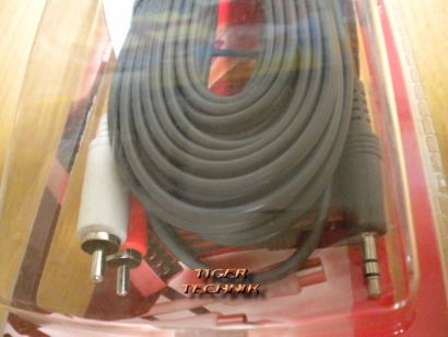 Teccus by Vivanco Verbindung 2x Chinch - Klinke 3,5mm 10m Länge *so252