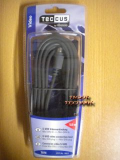 Teccus by Vivanco S-VHS Kabel 5m Videoverbindung Mini-DIN-St.-Mini-DIN-St.*so256