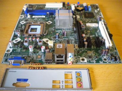 HP Compaq H-IG41-uATX Rev 1.1 Sockel 775 582679-001 Eton Mainboard +Blende* m670