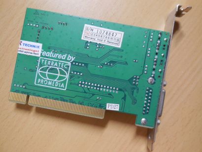 TerraTec SOLO1 SL Ver1.2 128i PCI Soundkarte Gameport Midi 32bit ES1938S* s57