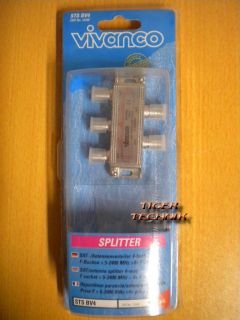 Vivanco SAT 4-fach Antennenverteiler F-Buchse - 5-2400MHz - 4x F-Buchse *so259