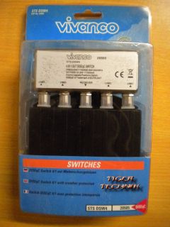 Vivanco STS DSW4 4 IN 1 Out DISEqC 1.0&2.0 Switch mit Wetterschutzgehäuse *so261