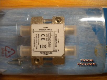 Vivanco SAT 3-fach Antennenverteiler F-Buchse - 5-2400MHz - 3x F-Buchse *so263