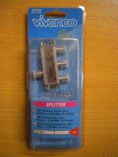 Vivanco SAT 3-fach Antennenverteiler F-Buchse - 5-2400MHz - 3x F-Buchse *so266