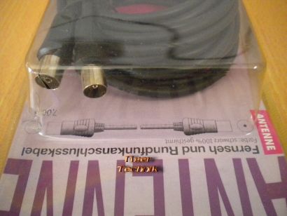 BigBalloon TV/Radio Antennenkabel schwarz Koax-St. - Koax-Kupplung 7m *so269