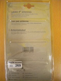 BigBalloon TV/Radio Antennenkabel schwarz Koax-St. - Koax-Kupplung 7m *so269