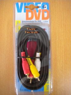 BigBalloon Anschlusskabel für DVD Video 3x Chinch St.- 3x Chinch St. 2,5m *so280
