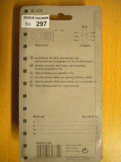 Schwaiger Telefon Kabel TAE-N 10m für Zusatzgeräte FAX AB TAE-N - RJ11 St.*so297