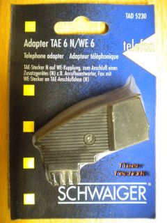 Schwaiger Telefon Adapter TAE-N auf Western zum Anschluss von AB Fax *so302