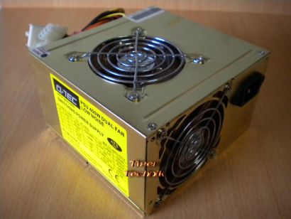 Q-TEC ST-400P4-DTCF PSU 400W Dual Fan Low Noise PC Netzteil* nt279