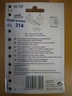 Schwaiger TDA 1339 Aufputz ISDN Anschlussdose UAE 2x8 (4) Western RJ45 *so314