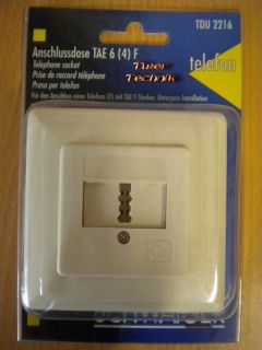 Schwaiger TDU 2216 Unterputz Anschlussdose TAE F 6 (4) für Telefon *so317
