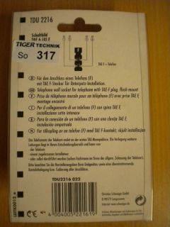 Schwaiger TDU 2216 Unterputz Anschlussdose TAE F 6 (4) für Telefon *so317