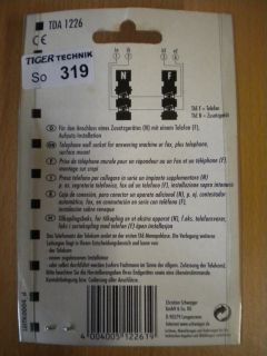 Schwaiger TDA1226 Aufputz Anschlussdose TAE N F 2x6(4) Telefon&Zusatzgerät*so319
