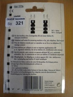 Schwaiger Unterputz Anschlussdose TAE N F 2x6(4) Telefon & Zusatzgerät*so321 Schwaiger Unterputz Anschlussdose TAE N F 2x6(4) Telefon & Zusatzgerät*so321