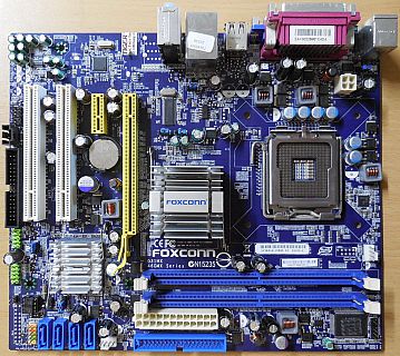 Foxconn G31MX-K Rev1.0A Mainboard +Blende Intel G31 Sockel 775 VGA LAN PCIe*m149
