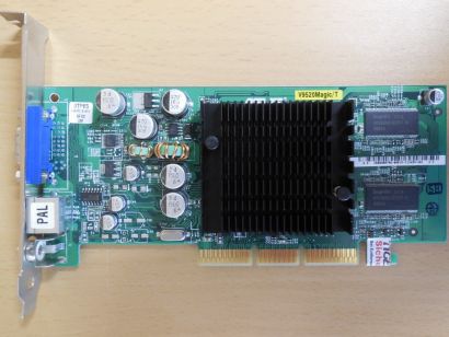 Asus V9520 Magic/T/P/128M/A GeForce FX5200 128MB RETRO AGP VGA TV Composite*g140