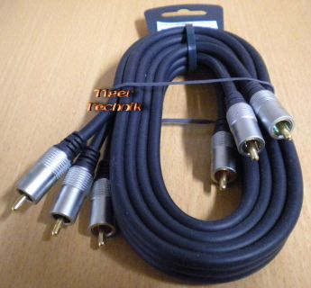 Vivanco 1,5m HighEnd Anschlusskabel für DVD Video 3x Chinch -3x Chinch St.*so334 Vivanco 1,5m HighEnd Anschlusskabel für DVD Video 3x Chinch -3x Chinch St.*so334