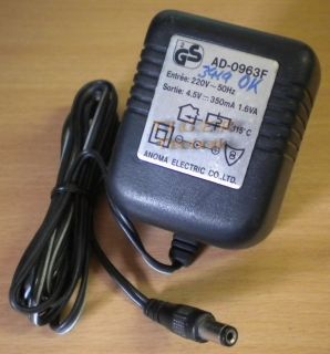 GS AD-0963F Adapter Netzteil Stromadapter 4.5V 350mA 1.6VA*  nt710