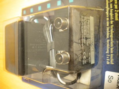 Schwaiger BS 6822 2-Geräte-TV-Verstärker 2x 8 dB kabeltauglich *so339