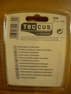 Teccus by Vivanco 2Stück Lautsprecher Stecker LS Winkelstecker schraubbar *so342