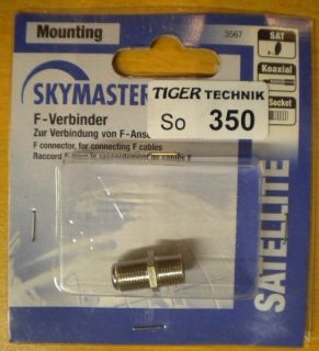 Skymaster SAT F-Verbinder Doppelbuchse aus Metall hohe Qualität *so350