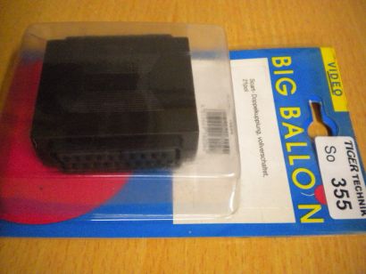 BigBalloon Video 21-pol SCART Doppelkupplung vollverschaltet Buchse Buchse*so355