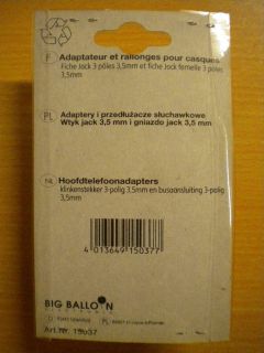 BigBalloon Audio Kopfhörer Klinkenverlängerung 3,5mm Buchse 3m Länge*so361