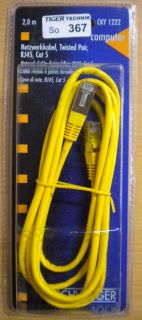 Skymaster Computer CAT 5 Netzwerk LAN Kabel RJ45 - RJ45 2m Länge gelb *so367