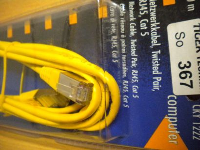 Skymaster Computer CAT 5 Netzwerk LAN Kabel RJ45 - RJ45 2m Länge gelb *so367