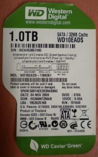 WD Caviar WD10EADS-11M2B1 Green SATA 1TB PCB Controller- Elektronik Platine* fe01