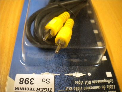 Schwaiger Cinch Video Kabel Koax Composite 1,5m Cinch Stecker - Stecker* so398