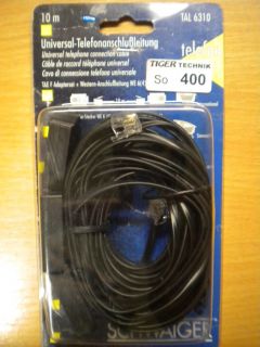 Schwaiger Telefon Kabel Modular 10m +Adapter Telekom Siemens International*so400