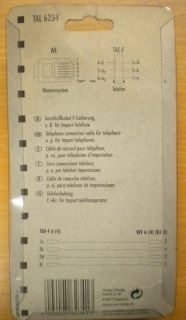 Schwaiger Telefon Kabel 6m TAE F Western 6 4 für Import-Telefone 4 adrig* so401