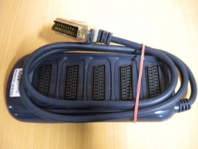 5-fach SCART Verteiler blau 5x Buchse - 1x Stecker ca. 1m Kabel länge* so409