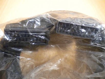 SCART Verlängerung Kabel schwarz 2m Stecker - Buchse zum Verlängern *so412