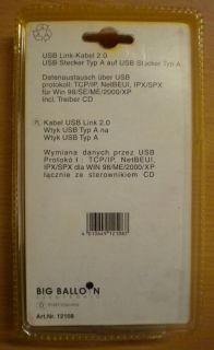 BigBalloon USB2.0 PC Link-Kabel USB zum Verbinden von zwei Computern* so423