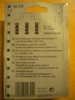 Schwaiger TDA1230 TAE Erweiterung TAE-F auf 3-fach Dose N F F Aufputz Dose*so432
