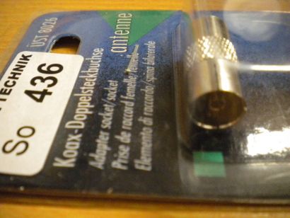 Schwaiger ÜST 8026 Koaxial-Doppelsteckbuchse Koax Buchse - Koax Buchse* so436