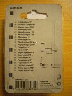 Schwaiger WAD 8321 2x F-Winkeladapter 90° HDTV F-Stecker - F-Buchse * so447