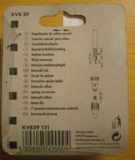 Schwaiger KVB 29 Koax Kabelverbinder bis 8mm Außendurchmesser verchromt * so449