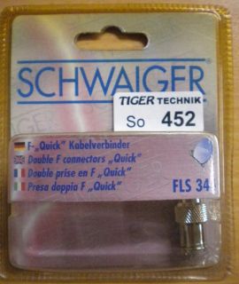 Schwaiger FLS 344 Adapter F-Kabelverbinder F-Quick-Kabelverbinder * so452
