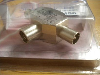 Schwaiger Anschlussverteiler 2x TV SAT Koax-Kupplung - 2x Koax-Stecker *so456