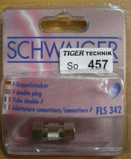 Schwaiger FLS 342 F-Doppelstecker hochwertige Ausführung aus Metall * so457
