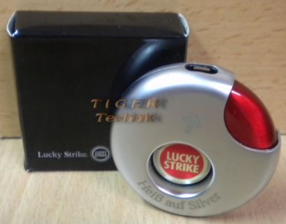 Lucky Strike rundes Feuerzeug mit 2 Flammen !! aus Metall NEU OVP* so900