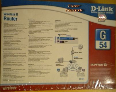 D-Link DI-524 Wireless G Router bis zu 54 Mbit mit Air Plus G NEU OVP* nw305