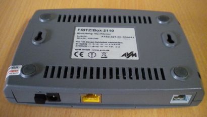 Fritz!Box 2110 Router Rot ADSL ADSL2+ 1-port mit Firewall * nw335
